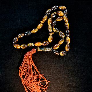 Islamic prayer rosary with tiger eye beads 05.16.1478