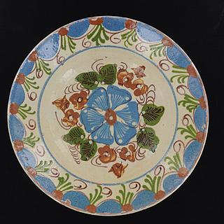 Pottery Dish with flower motifs from Swat Valley  14.03.1180
