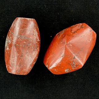 Two large antique African carnelian beads 05.04.965