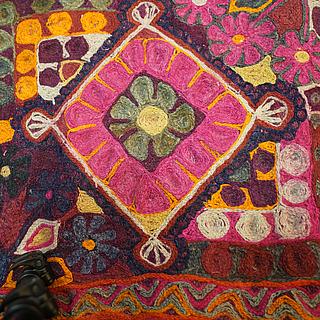 Colorful hand woven lilim from Tajikistan 11.03.1806