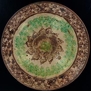 Large hand made deep pottery dish from the Swat valley 14.03.1182