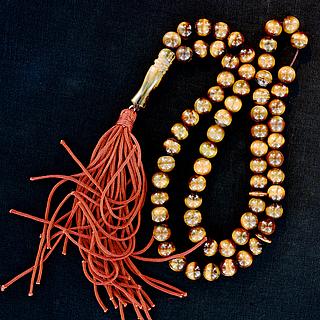 Islamic prayer rosary with tiger eye beads 05.16.1475