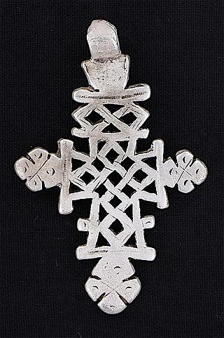 Silver Ethiopian cross pendant 02.06.485