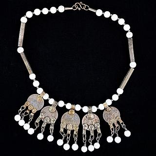 Bedouin silver necklace with coins 03.01.1339