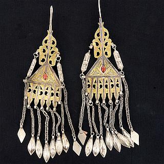 Turkmen (Tekke) earrings "Tenetschir" 04.01.1447