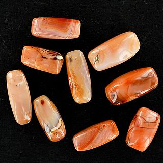 Set 9 African carnelian beads 05.04.966