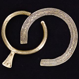 Rare West African brass bracelets 01.02.840