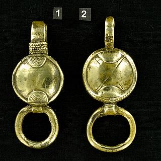 Set of two West African brass elements 13.02.1391