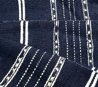 Strip woven indigo blanket 10.01.1813