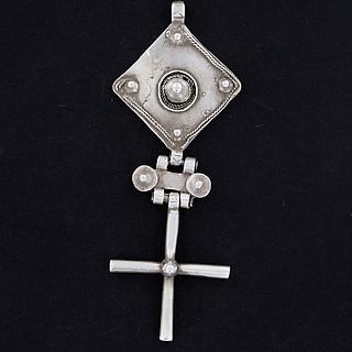 Orthodox Ethiopian silver cross pendant 02.06.452