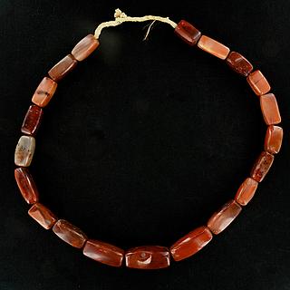 Necklace of large carnelian beads 05.04.932