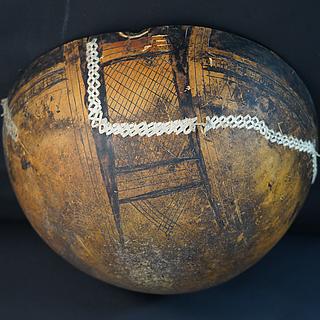 Old repaired Fulani calabash 09.01.1658