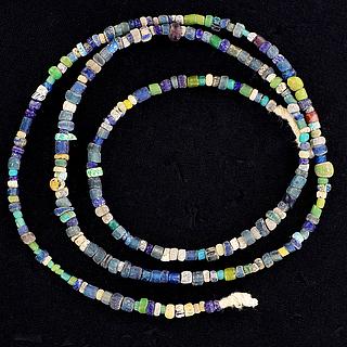 Strand of Multicolore Ancient Excavated Small Nila Beads 05.09.078