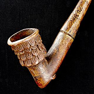 Heavy African brass pipe 21.01.1588