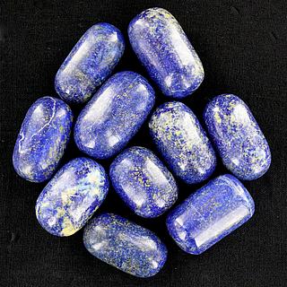 10 extra large barrel shaped Afghan Lapis Lazuli beads 05.06.1522