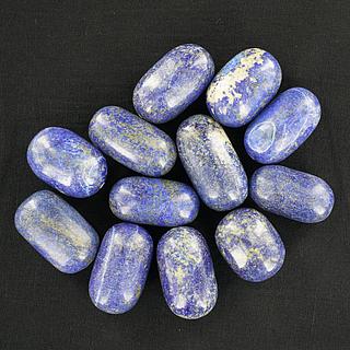 Set of 13 extra large barrel shaped Lapis Lazuli beads. 05.06.1520