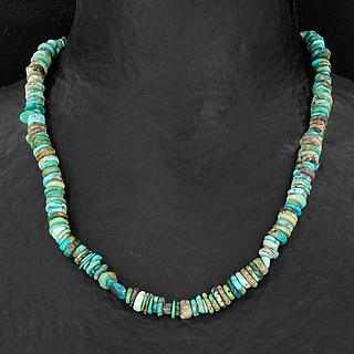 Graduated Rough Cut Turquoise Necklace 05.17.1545