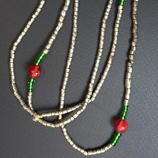 Ethiopian necklace with small silver alloy beads 02.03.031