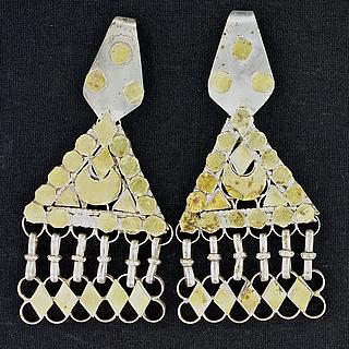 Pair of triangular ends of chin chain 03.05.1068