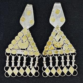Pair of triangular ends of chin chain 03.05.1068