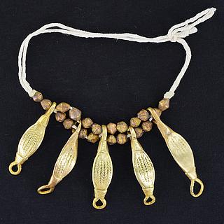 Necklace with brass pendants from Northern Caeroon 01.06.1006