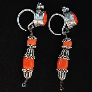 A pair of beautiful Tibetan earrings 04.02.1243