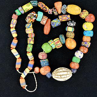 Necklace of old West African glass beads 05.09.1098