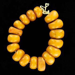 Strand of Old West African copal beads 05.05.361
