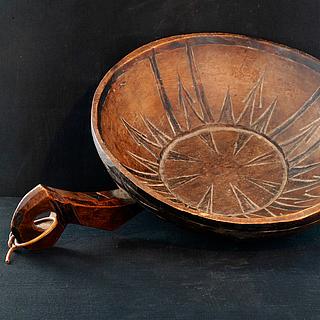 Ethiopian Wood Bowl with Handle 09.05.1760
