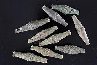 10 Ancient Excavated Metal Beads; Mali 05.09.074