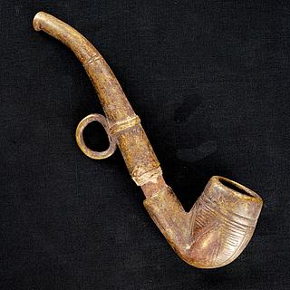 Ancient African bronze pipe 21.01.1583
